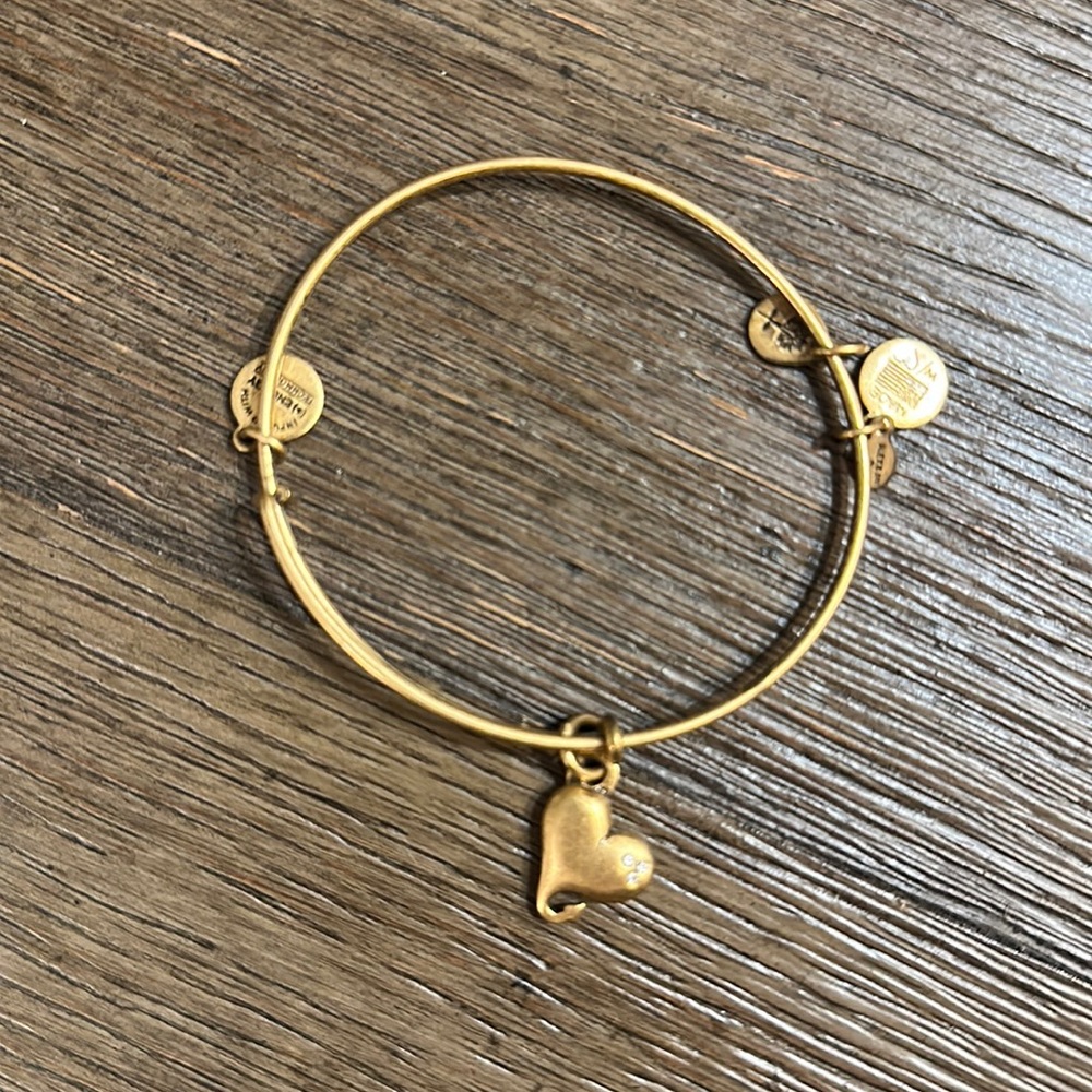 Alex and Ani Gold Heart Bracelet